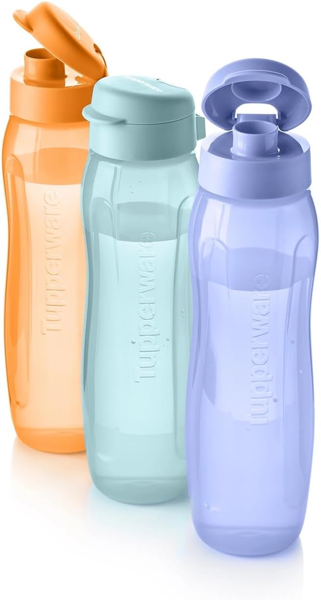Tupperware Essentials Eco Water Bottle Set, 3 x 750 ml,